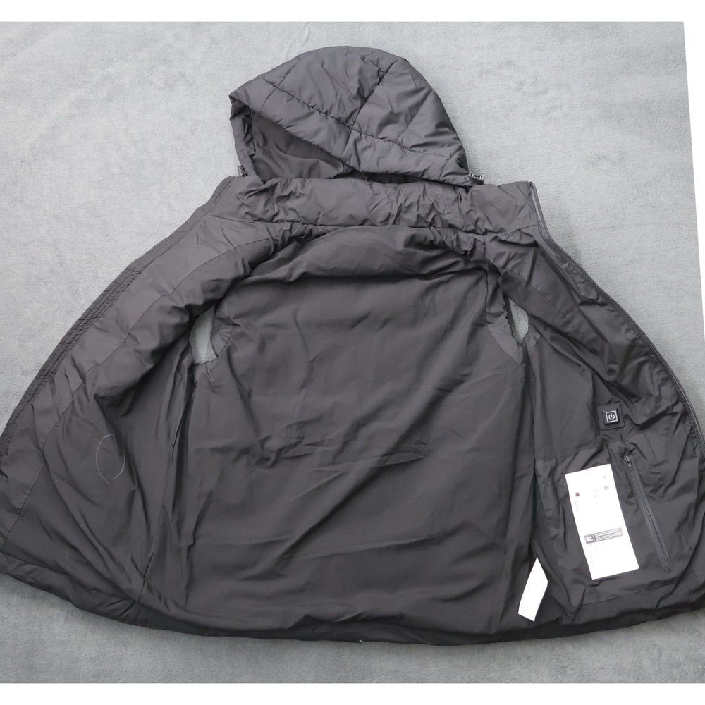 Unbranded Puffer Vest Women XL Black New Hooded Quilted Sleeveless Jacket Sport - Picture 8 of 14